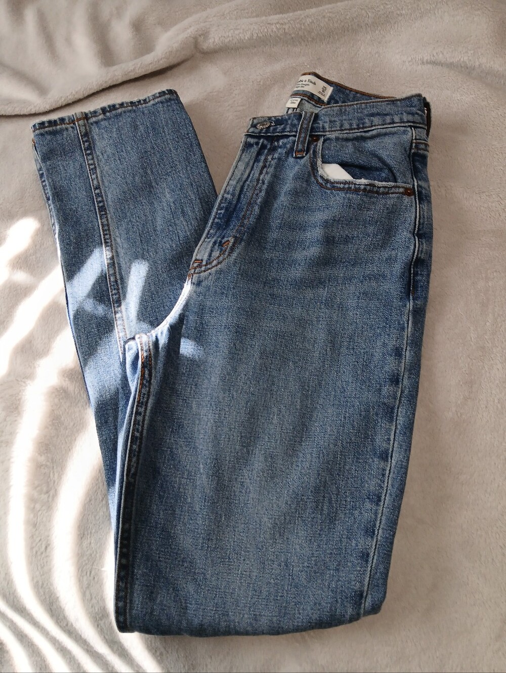 Abercrombie & Fitch Light Blue Denim Slim Straight Jeans